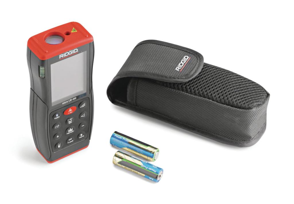 Ridgid’s new Bluetooth model LM-400 laser distance meter uses free iOS and Android apps to expand its versatility.