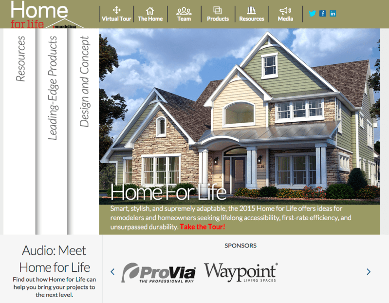 Opening web page for www.homeforlife.net