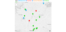 Map showing Atlanta area companies in the 2016 Remodeling 550