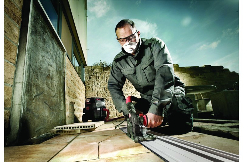 Respirators are not enough. OSHA  offers two compliance paths: “Table 1”  from the rule, and “Objective Data” based  on testing performed by respective tool  manufacturers. Respirators aren’t often  needed within either compliance path,  while dust-control methods almost  always are.  When a respirator is required, Table 1  indicates whether it needs to be rated  APF 10 or, in some cases, APF 25. Some  dust-control methods, like the grinder  shroud and dust extractor shown here,  might still require the use of a respirator  depending upon the duration of the task.  Grinder shrouds, like this one from Metabo,  are becoming readily available from most  power-tool manufacturers.