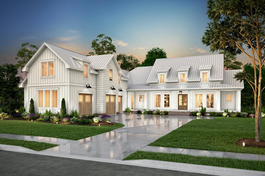 Farmhouse plan 430-319 exterior. See more at Houseplans.com.