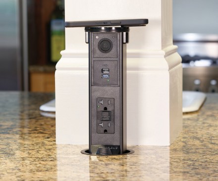 Lew Electric Pur20GACBTQD pop-up outlet with Bluetooth.