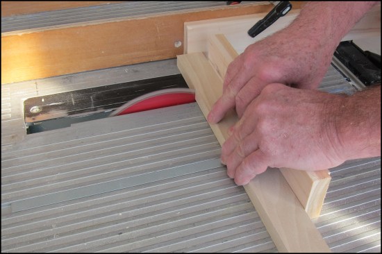 The miter gauge must be calibrated exactly perpendicular to the fence and used to control all crosscutting.