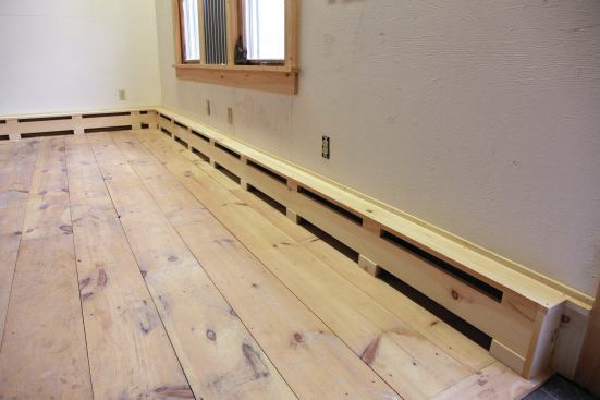 The covers for the hydronic heat in this studio were fabricated and installed in less than five hours.
