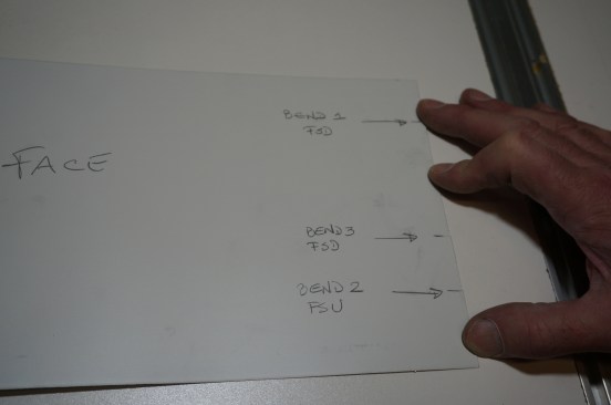 Always map out the bends on the stock before you begin the bending process.