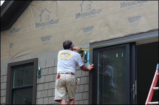 …carries the 48-inch-based panel pattern over the slider door…