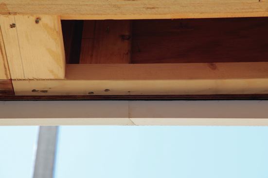 Use scarf or "weather cut" joints to join long lengths of trim
end-to-end. Leave the joint unglued so that the boards can expand and contract
without visually opening up.