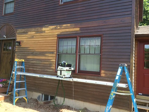 There are only two ways to get rid of Sikkens - with chemicals or by sanding. Both methods are messy and time-consuming, but in my experience, sanding is the better option. Chemical stripping with caustic liquids is an unappealing exposure risk, and it is difficult to keep the chemicals from affecting window cladding and perimeter gardens.&nbsp;