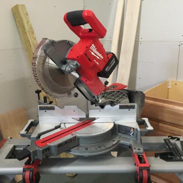 We had a chance to use the industry's first 10" cordless sliding compound miter saw, which is due out this Fall. Milwaukee says that when equipped with a M18 9Ahr battery the saw will make 300 cuts in 2x4. It has a 2x12 horizontal cutting capacity and 6" vertical cutting capacity. Expect to see this October 1 of this year. It will run for $699 for the kit and $549 for bare tool. Check out a video of our first look, here.