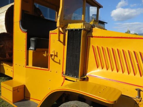 An unusual feature of the truck’s design is the aluminum alloy radiator—which is behind the engine instead of in front of it.