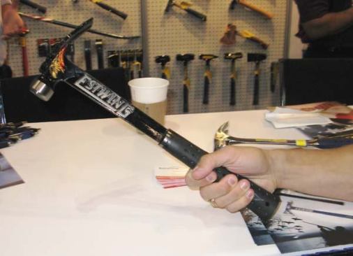 Estwing Ultra Lite Series Hammers. Estwing has been producing single-piece forged steel hammers since 1923. At this year’s STAFDA show they introduced the Ultra Lite Series, a group of single-piece made in the USA hammers intended to compete with the titanium hammers that have become so popular in recent years. They will be available with smooth and milled faces, and in 10-, 13-, and 17-ounce weights. Features include a shock reducing grip, a magnetic nail starter, and a secondary pulling notch on the side of the head. Ultra Lite Series hammers will hit the market in late 2012 and sell for around $40.