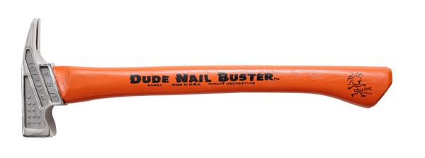 The Dude Nail Buster is based on the design of the Patriot Hammer, which was introduced by the Hart Tool Company during the patriotic groundswell following the 9/11 attacks. Sold by a Southern California company called Dude Tools, the Nail Buster is made in the U.S.A. and has 9 stars on one side of the head and 11 on the other, to honor the fallen.