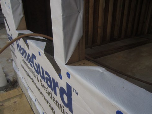 Housewrap.&nbsp;Most window-flashing instructions tell you to cut the housewrap in an inverted “Y” and turn the housewrap in along the sill and jambs. In doing so, the housewrap serves as a primary jamb flashing. In my opinion, this is wrong. If peel-and-stick is not adhered directly to the rough openings’ wood surfaces, water has the potential to travel between the framing and the housewrap. The whole point of using a peel-and-stick flashing is to protect the innermost wood components.