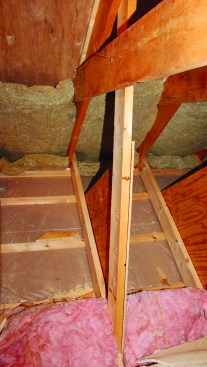 But some spaces were also accessible from inside. A small attic space wasinsulated from inside.