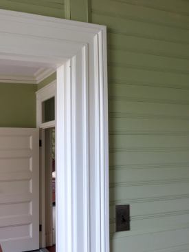 Walk-in closets were a rarity in homes of this vintage, but the Crosby Mansion had quite a few. The casing profile was yet another classical profile with mitered corners.
