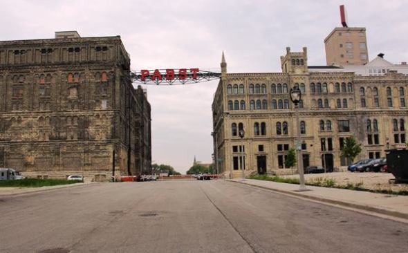 Bonus photo #1. The media event was held in Milwaukee down the street from what had been the Pabst Brewery. I’m not sure about the building on the left—I think it was some kind of warehouse. The building on the right is the former brewhouse. It was recently converted to a high-end hotel.