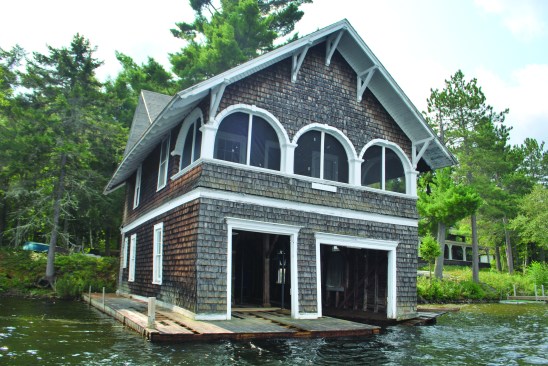 This Adirondack boathouse, built some hundred years ago, needed structural remediation to keep it from collapsing into the lake.