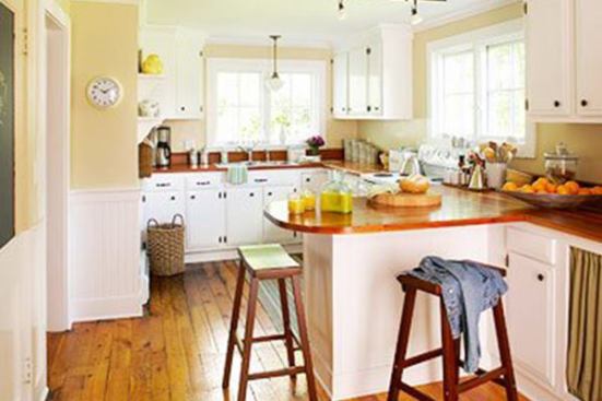 The author’s 12 year old cherry countertops.