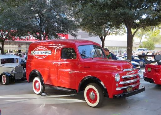 This late 1940’s Dodge panel truck, done up as a Craftsman tool truck was one of the hundreds of vehicles parked in front of the convention center.