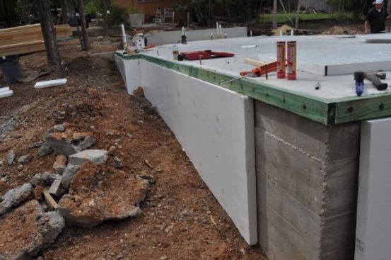 We wrapped the slab foundation with Bora-Foam, which is EPS impregnated with borate&nbsp;to resist termites.