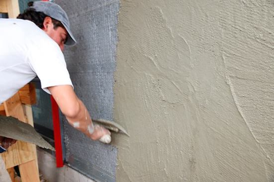 The rest of the Stucco job proceeds as normal. This project was a traditional 3 coat system with the finish coat being an integral color LaHabra Smooth Santa Barbara Mission Finish.