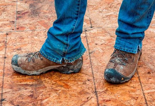 These waterproof boots have steel safety toes and retail for $140-150. They also come in low-tops.