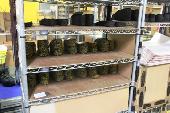 Insoles and laces ready for installation.