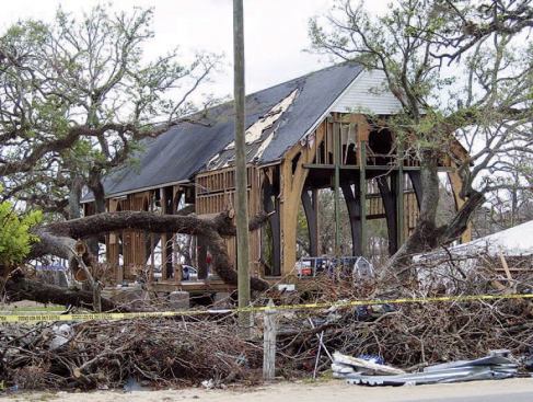 The Trinity Episcopal Church in Pass Christian, Miss., once stood on piers about 4 feet above grade and 14 feet above sea level. In August 2005, Hurricane Katrina's 26-foot storm surge washed away the walls but left the church's laminated-arch frame virtually intact. During reconstruction the church was raised another 10 feet&nbsp;to assure&nbsp;it would withstand future storms.