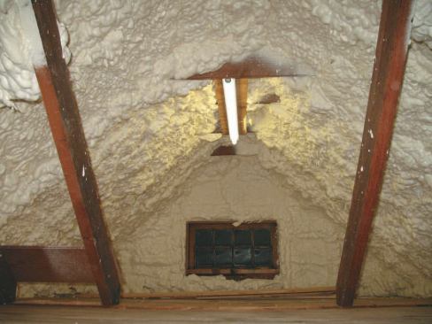 Open-cell spray foam in the attic boosted roof R-value to around 60.