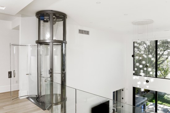 Finished installation of Vuelift elevator - top level