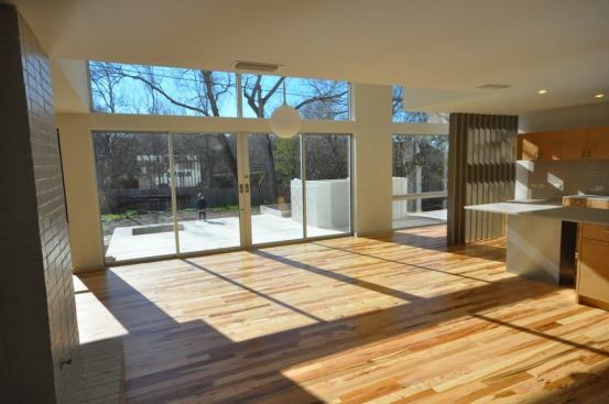 And here’s the finished floor ready for move-in. This picture represents the satin sheen well.