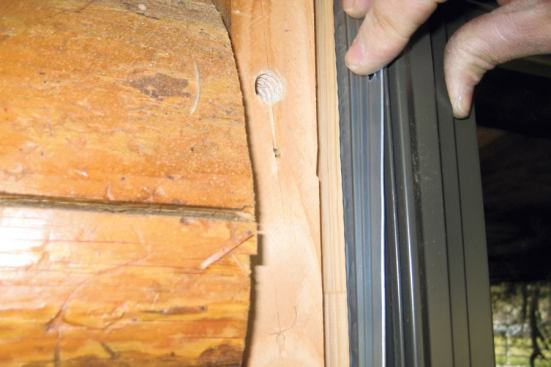 We fold the side flanges out of the way.