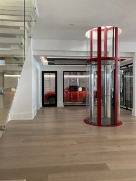 Finished installation of Vuelift mini elevator - bottom level