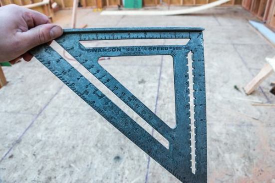 We have a couple of 
Swanson 12-inch Speed Squares for scribing cut lines on 2x10s and 2x12s, I-joists, and beams. As a general purpose marking square, this size of Swanson’s iconic tool is very convenient and useful.