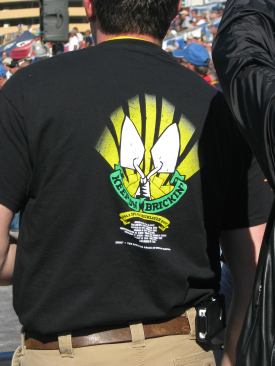 Boral Bricks, a sponsor of the Bricklayer 500, made this shirt for the show.