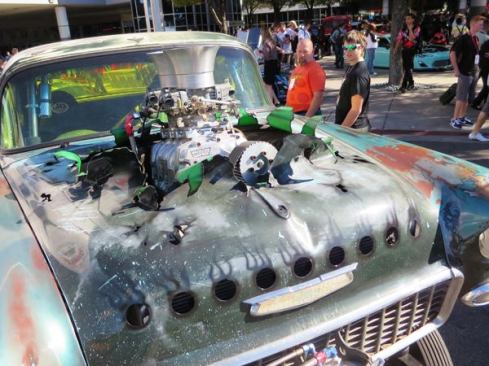 Yep, the engine just busted right through.