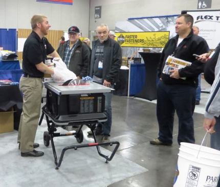 SawStop Jobsite Table Saw. I knew this product was in the works but didn’t realize it would be at the show. For years I’ve heard people say the company wouldn’t be able to put their safety system into a saw light enough to haul to the jobsite. And if they did, the saw would be ruined by the force of activation. Those folks were wrong on both counts. For more on this tool, including video, see 
SawStop Jobsite Table Saw.