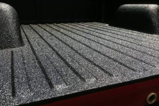 When the coating is sprayed on by a certified installer, a medium can be added for a nonslip surface.