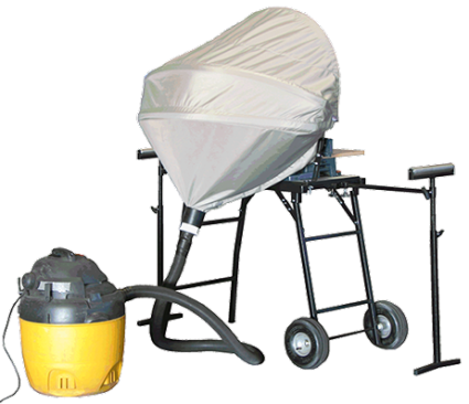 Under the hood, the unit daylights with a 4-inch OD vac port.