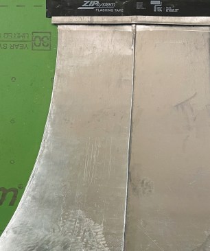 ... to prepare for seaming them to a horizontal strip of transition metal.