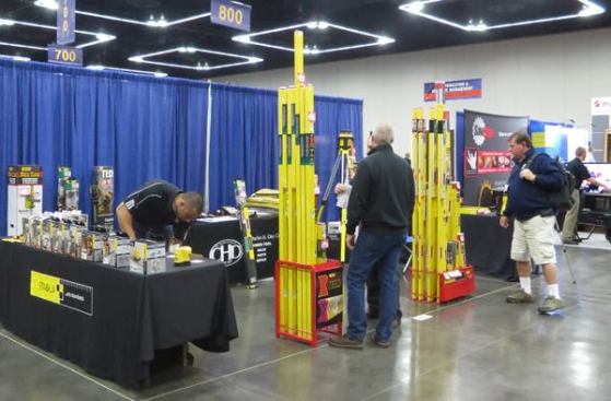 The Stabila booth is a popular destination because they offer discounted prices at the show. I was having a cup of coffee (which they do well in the NW) outside of the hall and it seems like every 20th person coming out the door was carrying a yellow level.