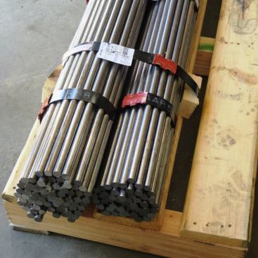 This US made A2 steel bar stock will be turned into chisel blades.