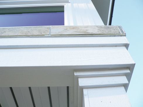 Note the tile edge trim detail used to finish the slab.