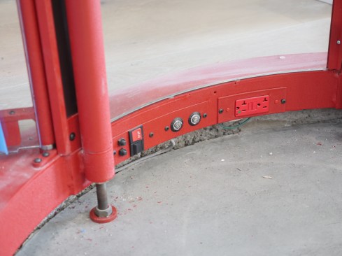 ... and provide a “pit” (formed into the concrete slab) at the bottom as a base for the frame