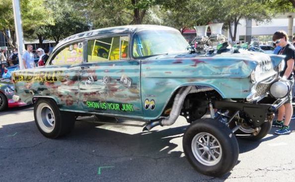 What does this car have to do with construction? Absolutely nothing. But it no doubt took plenty of tools to build the thing and as you will see in the next photo it has a very unusual hood.