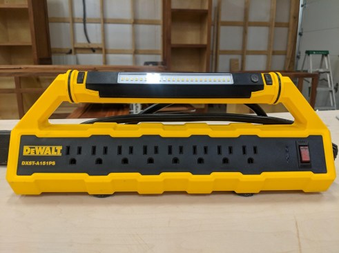 The DeWalt DXST-A151PS has eight standard 3-prong outlets and two USB power ports.