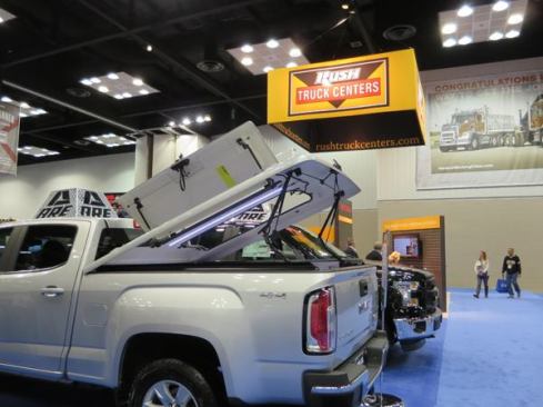 ARE’s 3DL Series fiberglass tonneau cover provides three points of access and four inches of storage above the bedrail. The bed can be accessed by lifting the cover from the rear or opening doors on either side of the lid. The unit can be painted to match the vehicle. Options include LED strip lighting and remote keyless entry that allows the fob for the doors of the truck to also control the locks on the bed cover. 
Click here for video.
