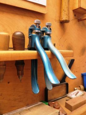 I’ve never met anyone who knows how to use a saw set, let alone someone who has two of the things. The fellow who uses these hand-sharpens every saw that comes out of Lie-Nielsen’s shop, setting and filing each and every tooth.