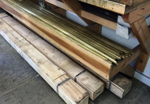 This brass bar stock will be used to make back saws. It will be cut to length and have a narrow kerf milled in the edge to accept the blade.