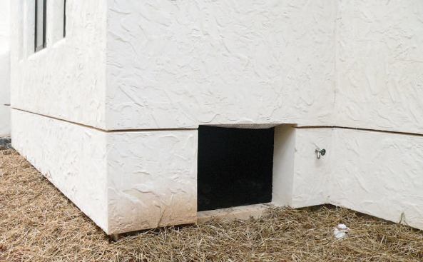 Expansion joints are needed in EIFS cladding wherever two dissimilar substrates meet, such as at the foundation.